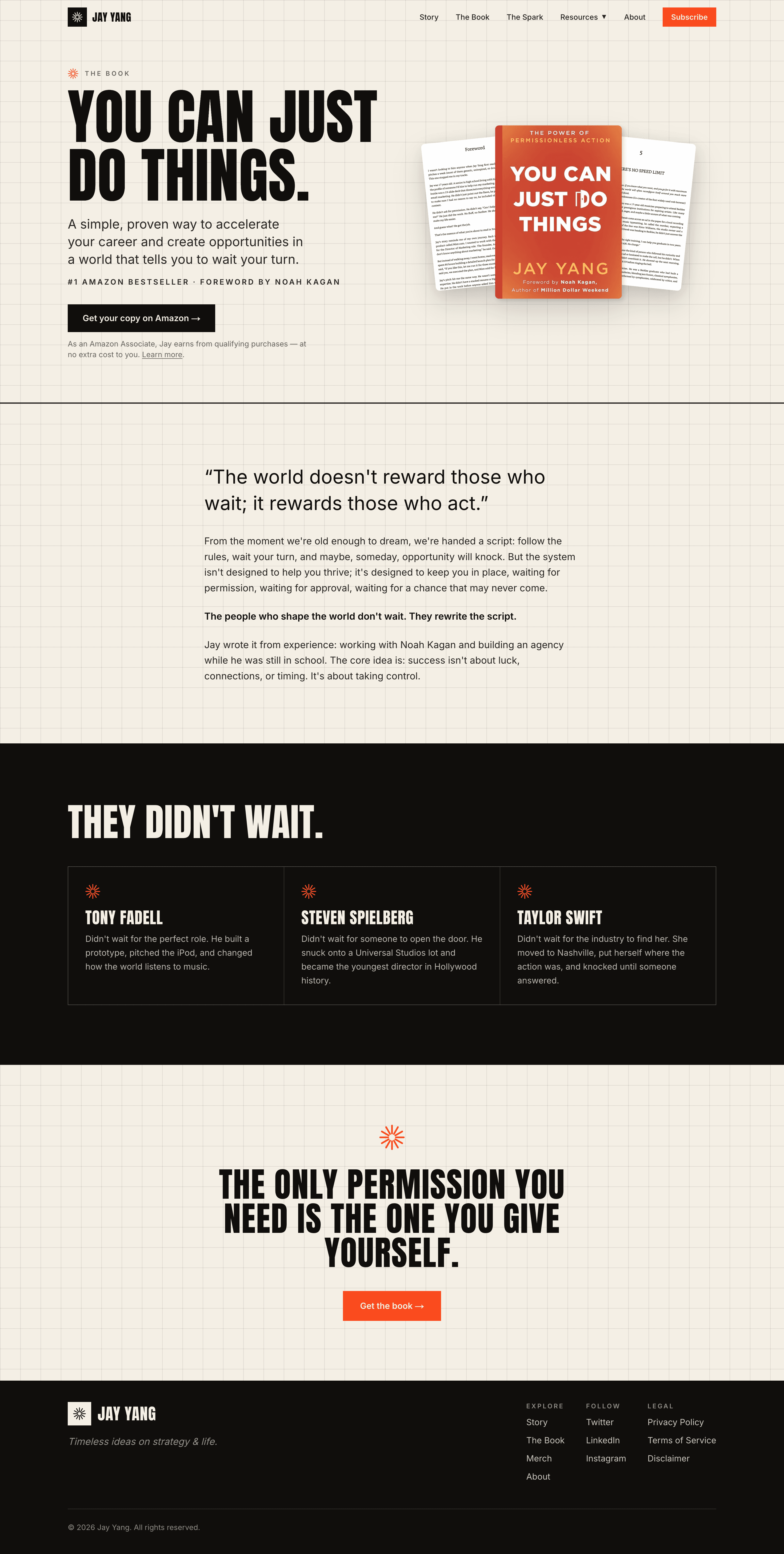 The bestseller, given its own stage — section of the new site