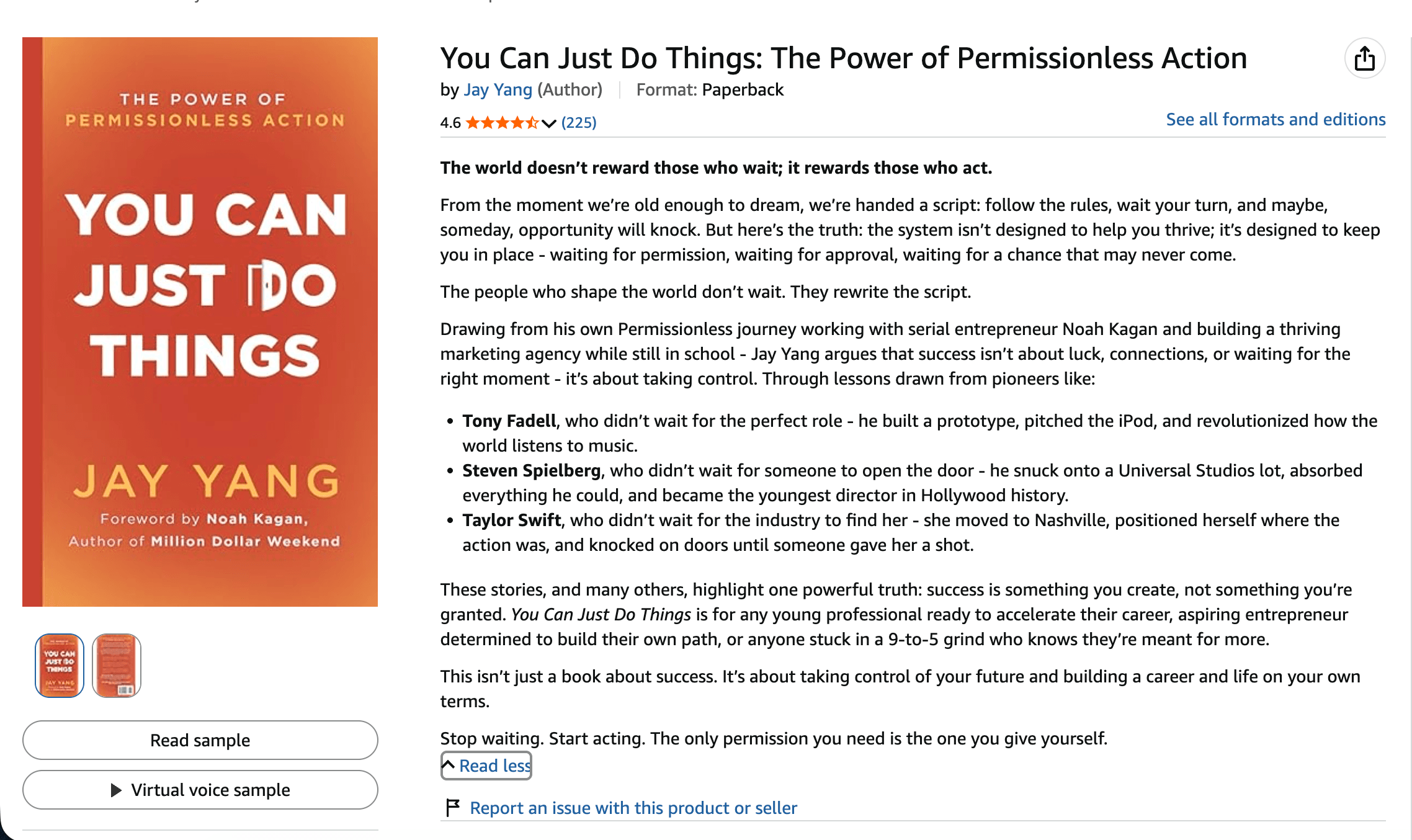 amazon.com — #1 bestseller, 225 ratings